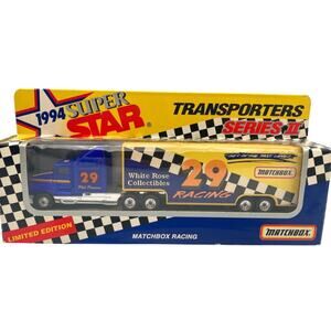 VTG Matchbox Racing Diecast 1994 Super Star Transporters Truck Trailer #29 NIB